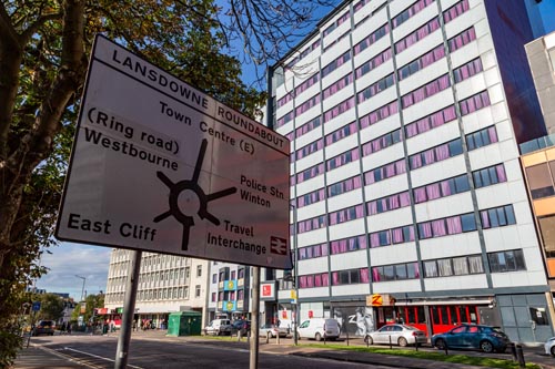 Lansdowne roundabout road sign Lansdowne roundabout road sign