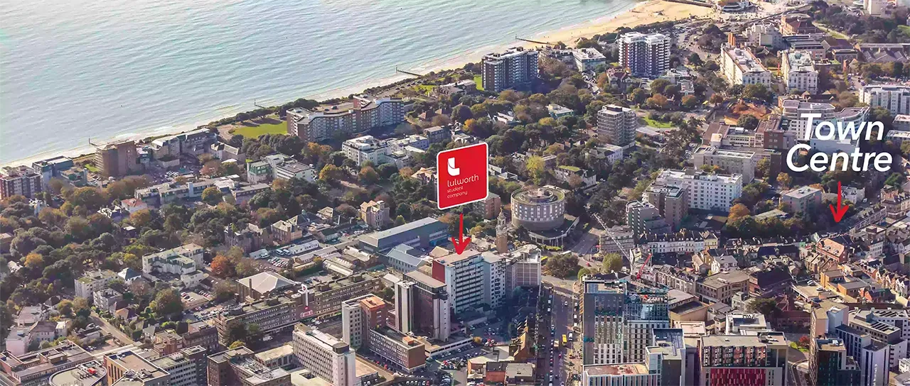 lulworth student company bournemouth accomodation from above